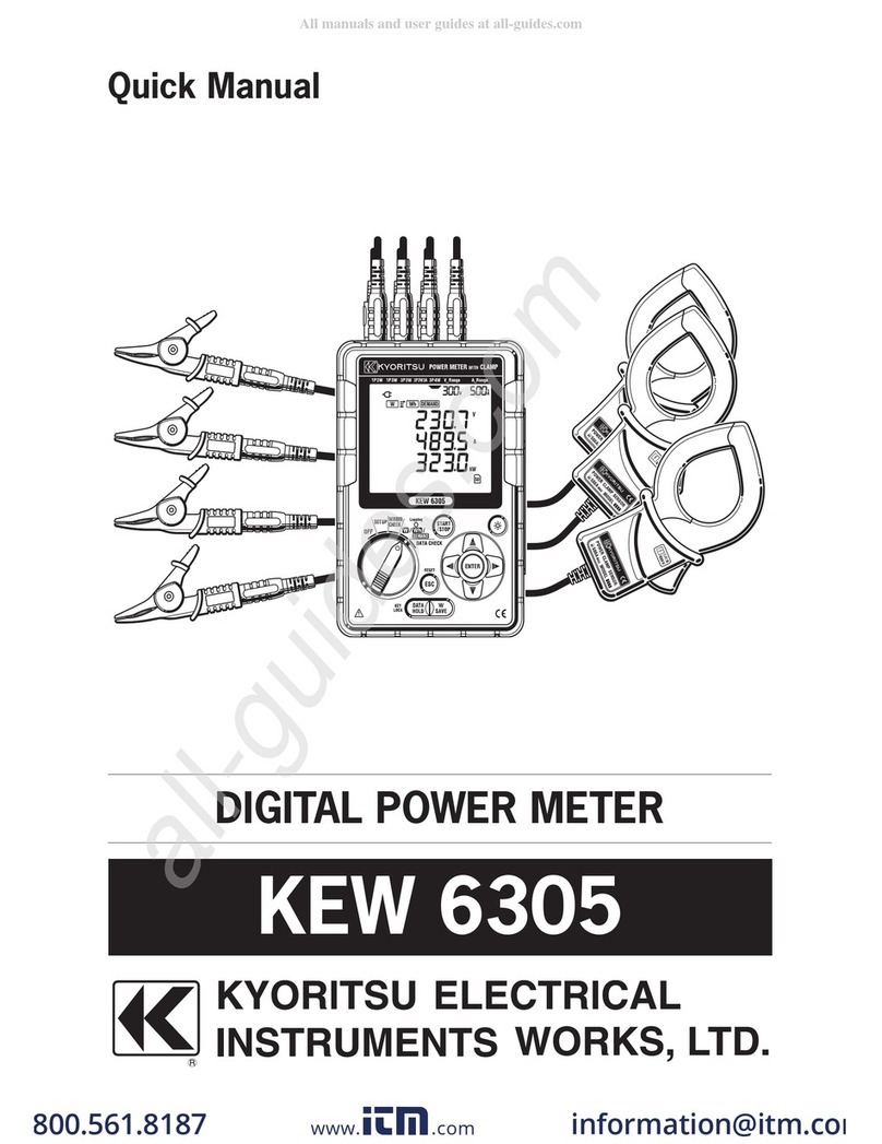 Kyoritsu Electrical Instruments Works, Ltd. KEW 6305 Quick manual