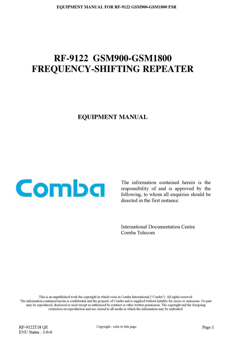 Comba Telecom RF-9122 Equipment manual
