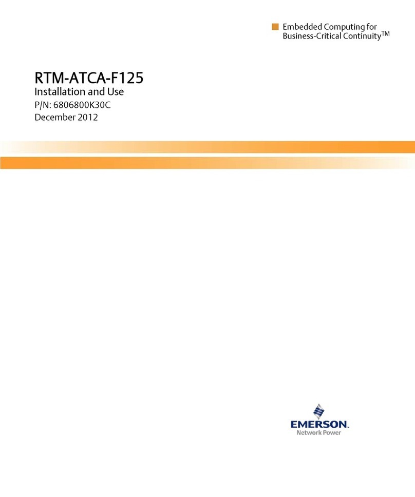 Emerson RTM-ATCA-F125 Installation and use instruction