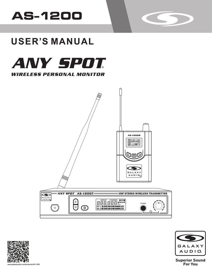 Galaxy Audio ANY SPOT AS-1200 user manual Galaxy Audio ANY SPOT AS-1200 user manual