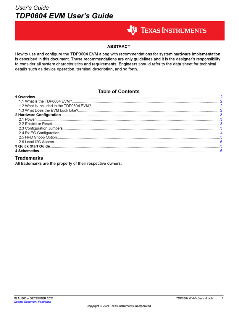 Texas Instruments TDP0604 User manual