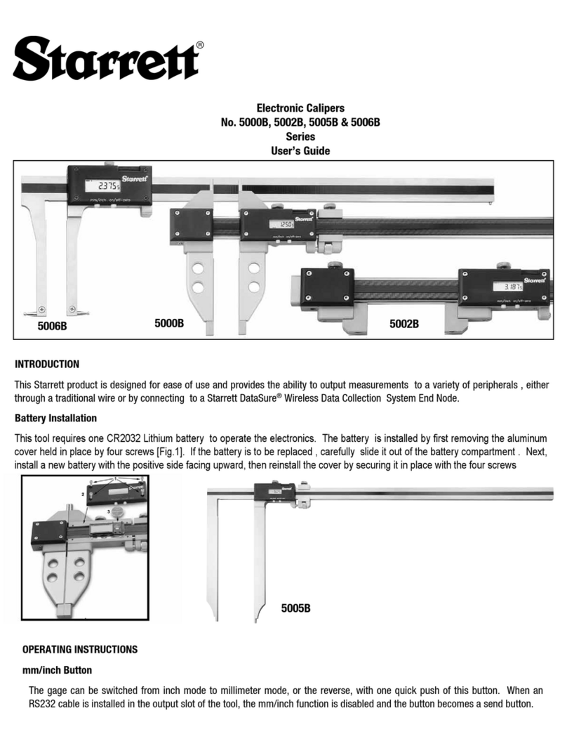 Starrett 5000B Series User manual