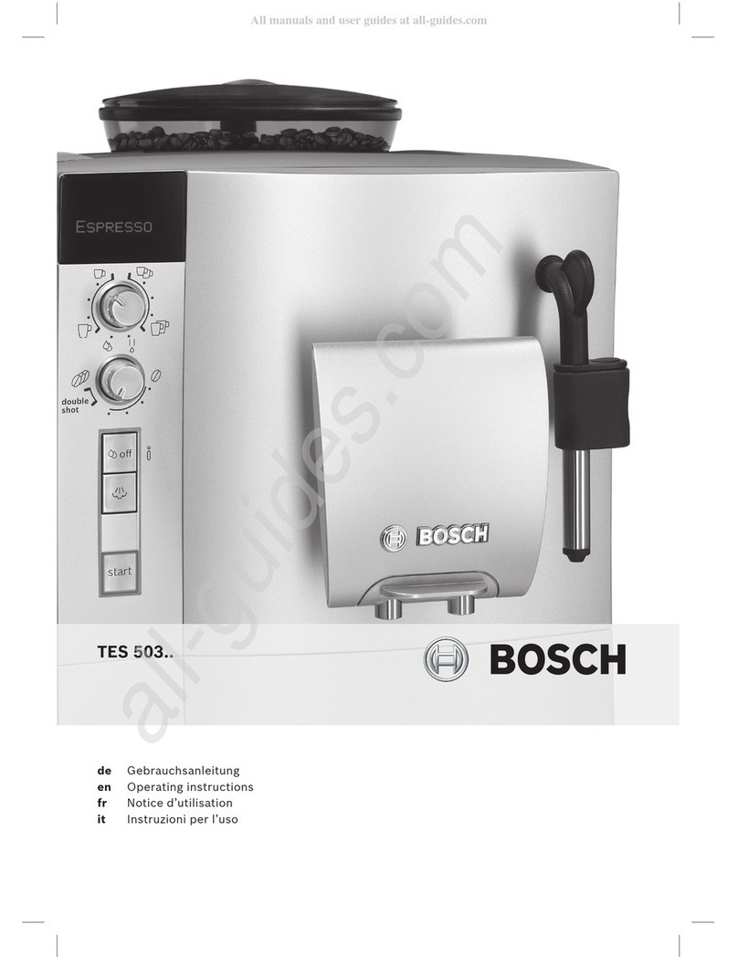 Bosch VeroCafe Latte TES503 Series User manual Bosch VeroCafe Latte TES503 Series User manual