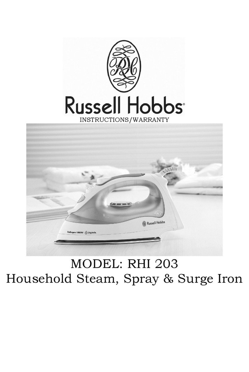 Russell Hobbs RHI 203 Instructions & warranty
