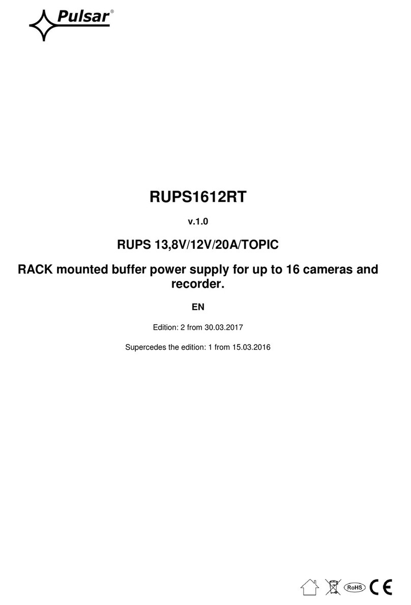 Pulsar RUPS1612RT quick start guide