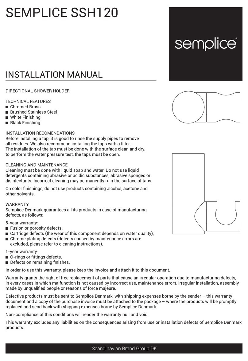 SEMPLICE SSH120 installation manual