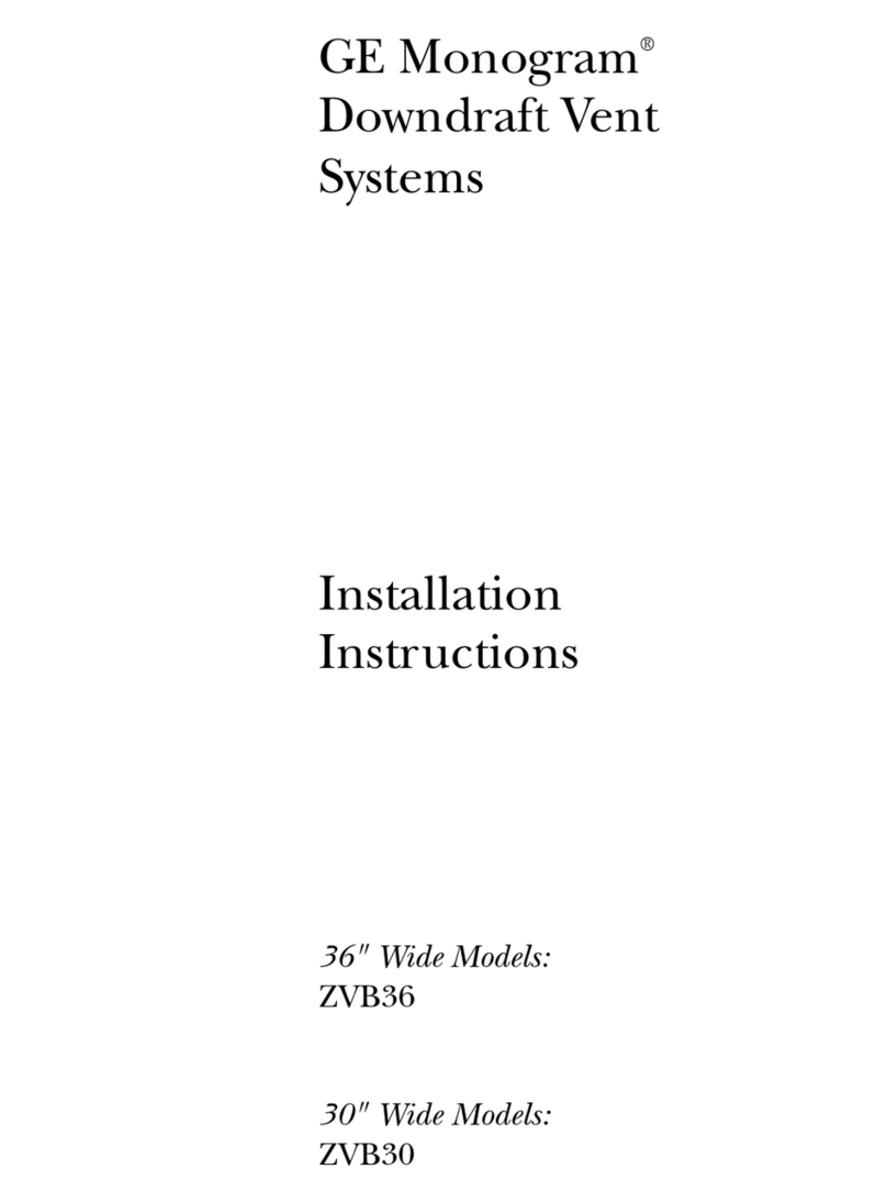 GE Monogram ZVB36 User manual
