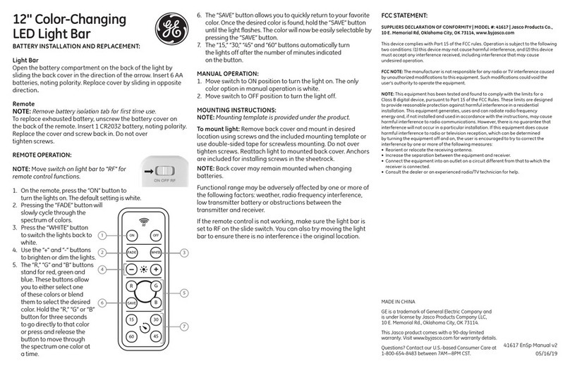 GE 41617 quick start guide