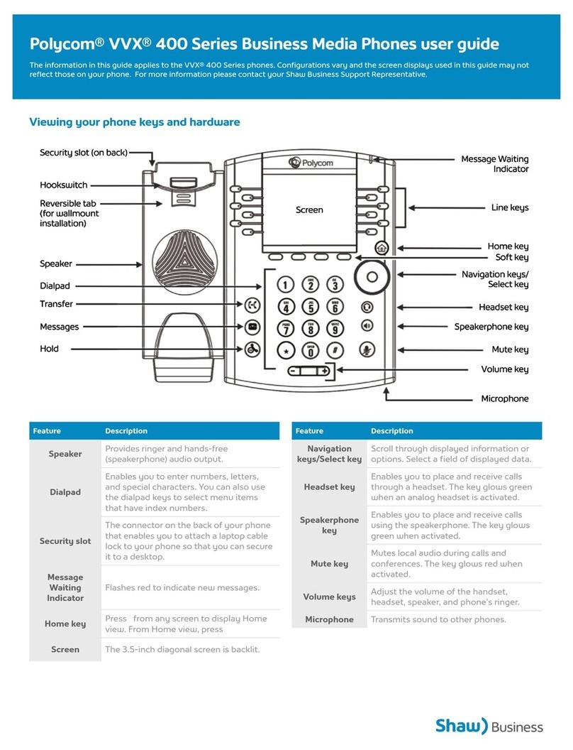 Polycom VVX 400 Series User manual