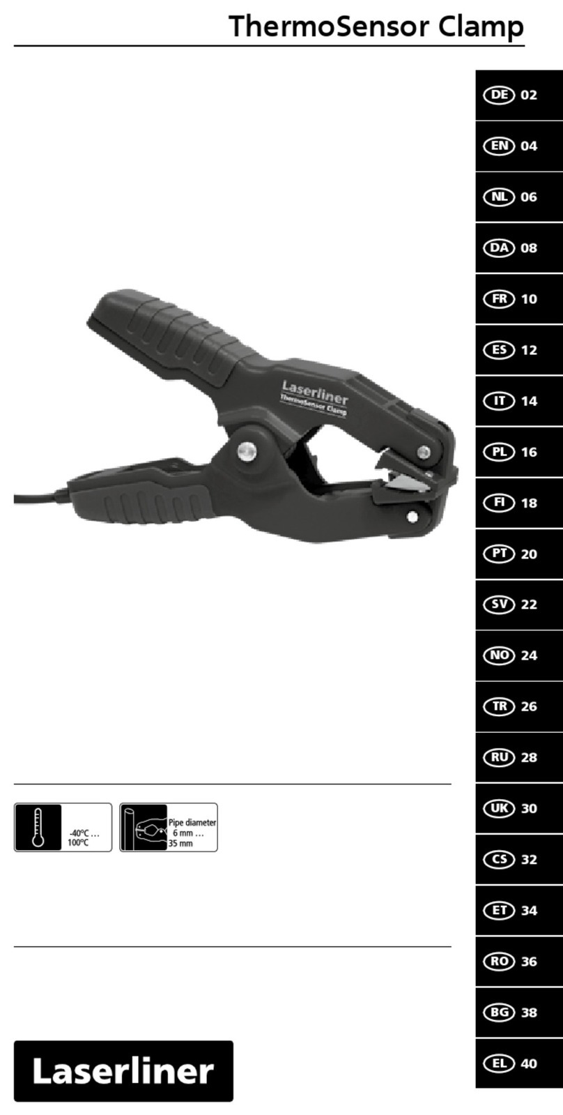 LaserLiner ThermoSensor Clamp operating instructions