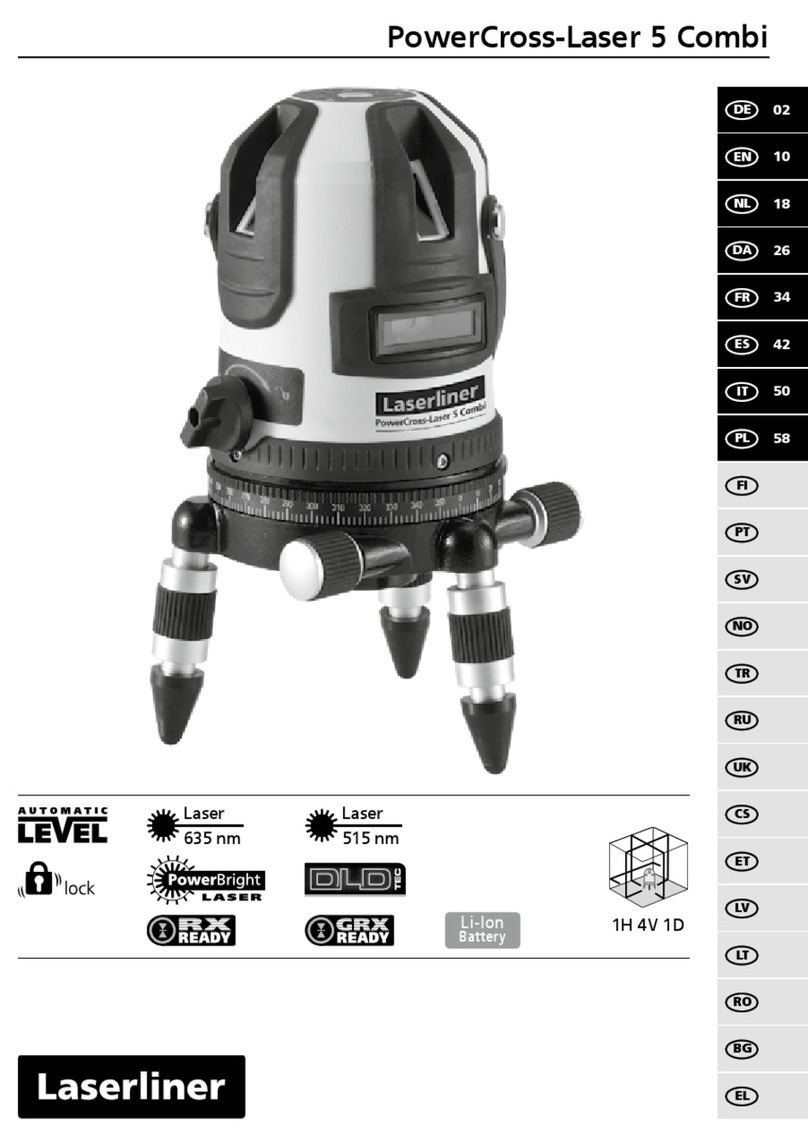 LaserLiner PowerCross-Laser 5 Combi User manual LaserLiner PowerCross-Laser 5 Combi User manual