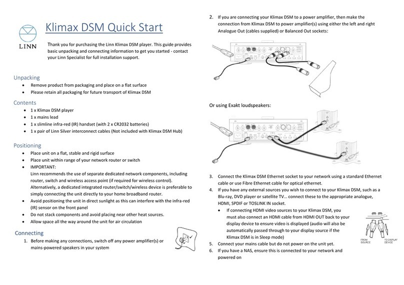 Linn Klimax DSM quick start