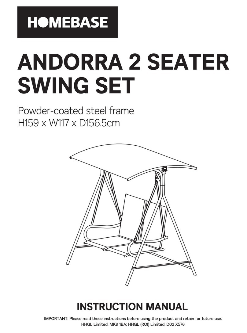 Homebase ANDORRA 2 SEATER SWING SET instruction manual