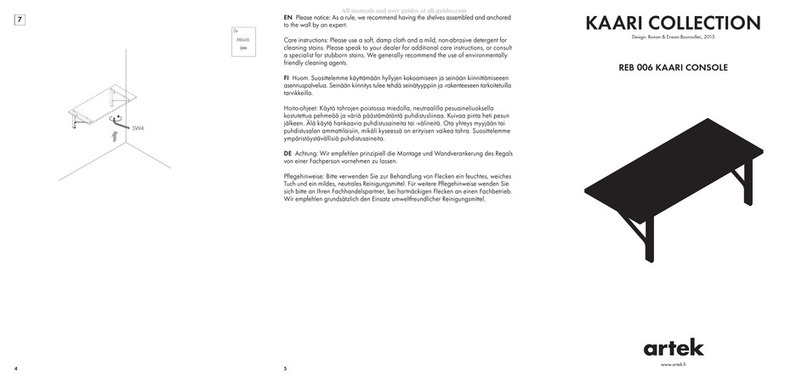 Artek KAARI REB 006 User manual