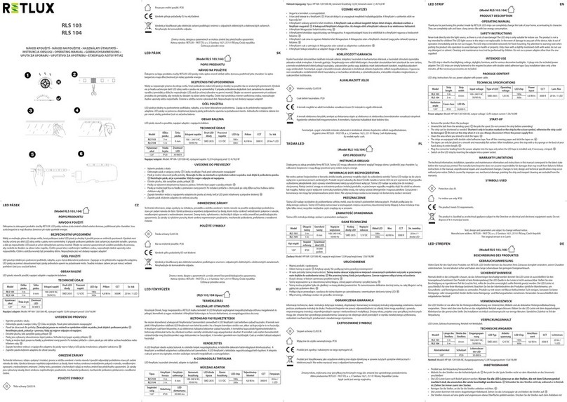 Retlux RLS 103 operating manual