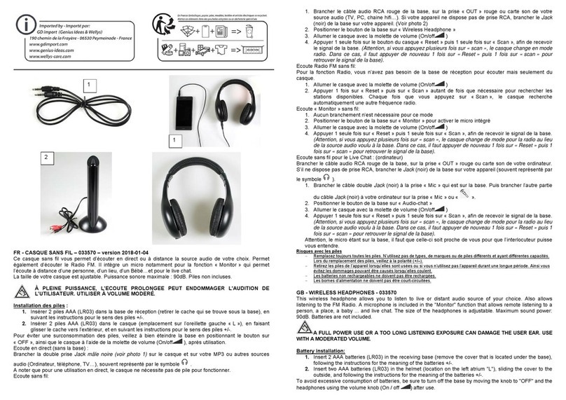 GD Import 033570 manual