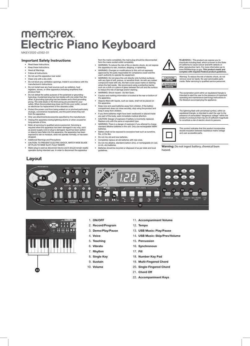 Memorex MKEY2020 quick start guide