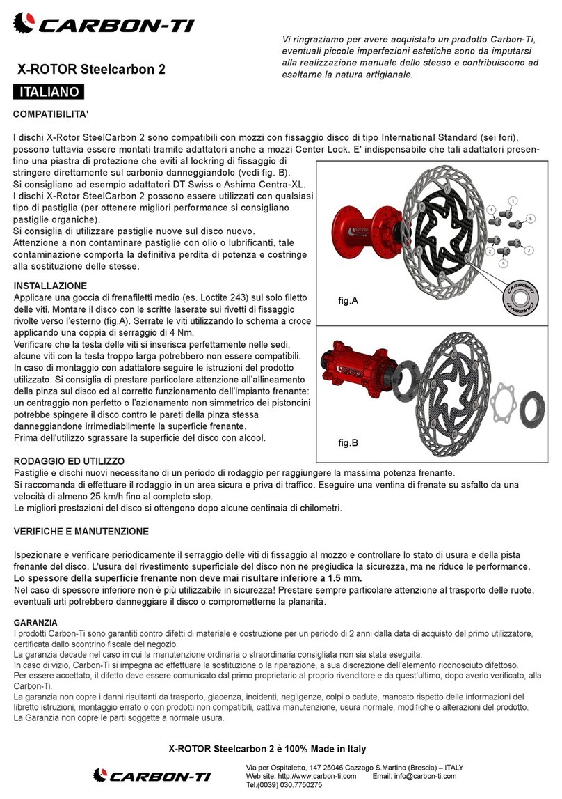 Carbon-Ti X-ROTOR Steelcarbon 2 quick start guide