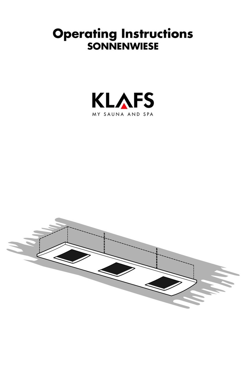 Klafs SONNENWIESE operating instructions