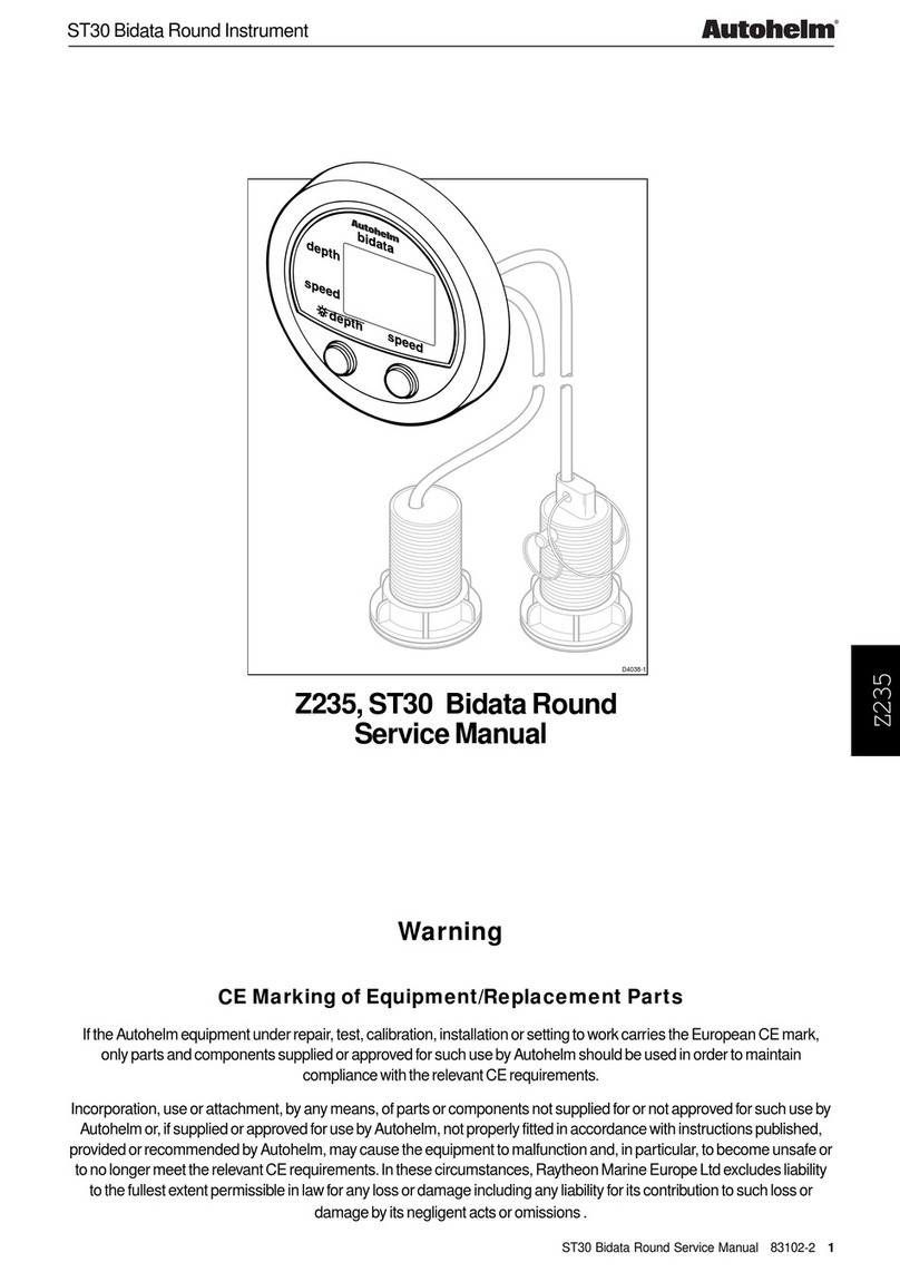 Raytheon Electronics AUTOHELM Z235 Bidata Round Service manual