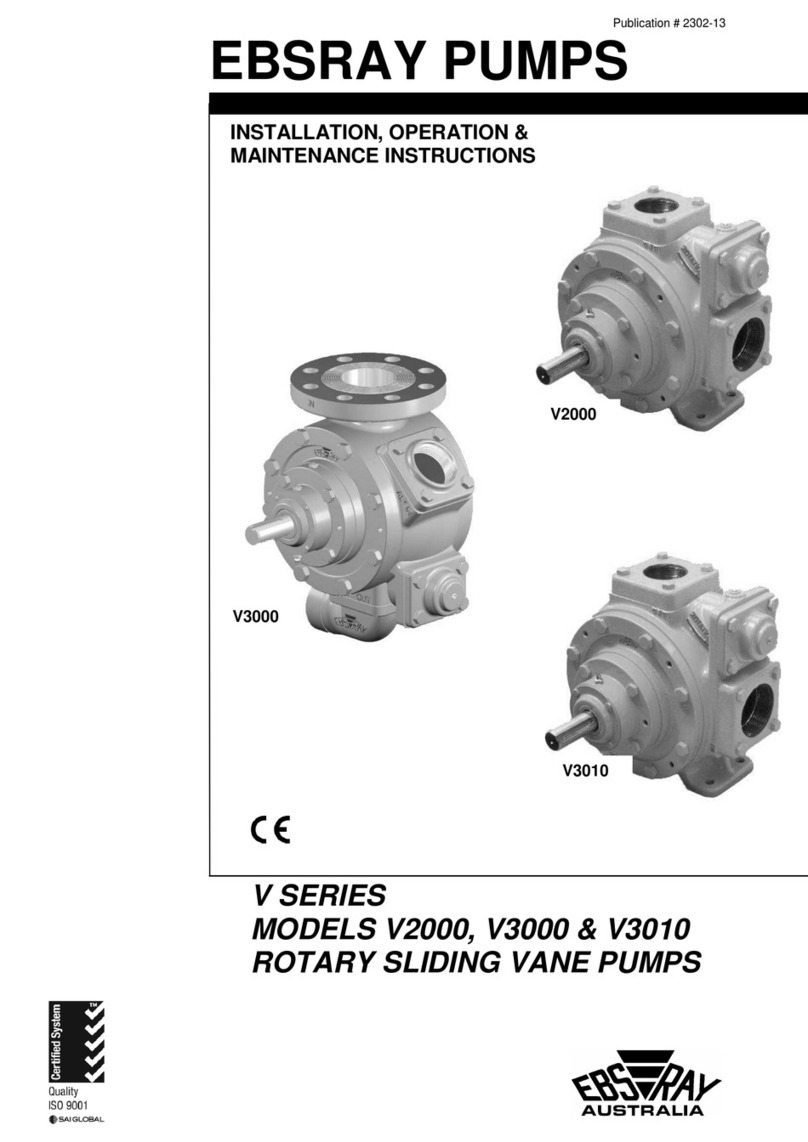 Ebsray V Series Installation, operation & maintenance instructions