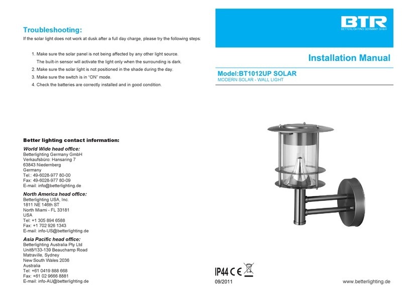 BTR B1012UP SOLAR installation manual
