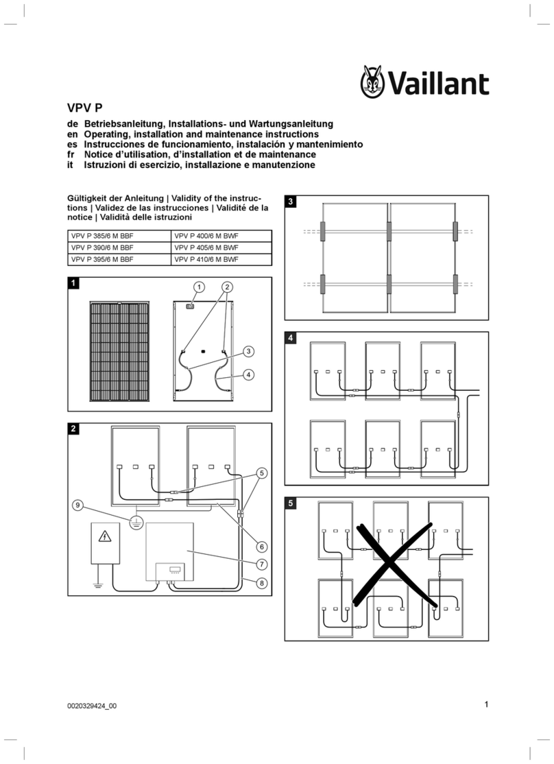 Vaillant VPV P Series User manual