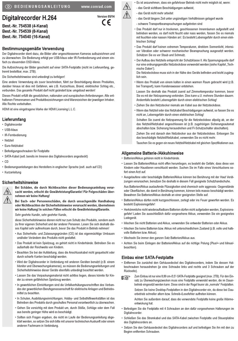 Conrad 754538 operating instructions