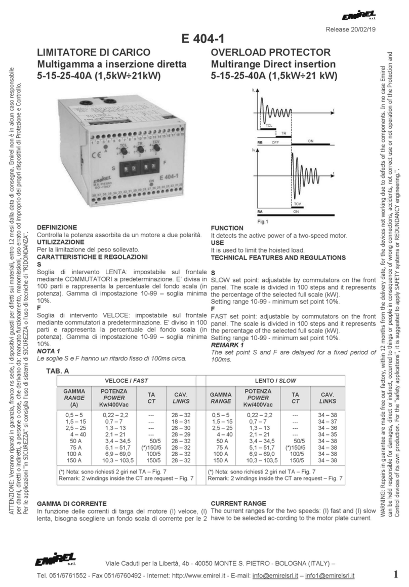 Emirel E 404-1 User manual