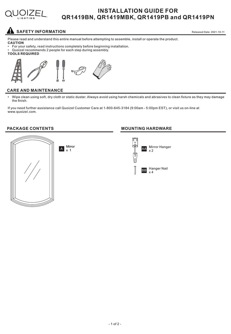 Quoizel QR1419BN User manual