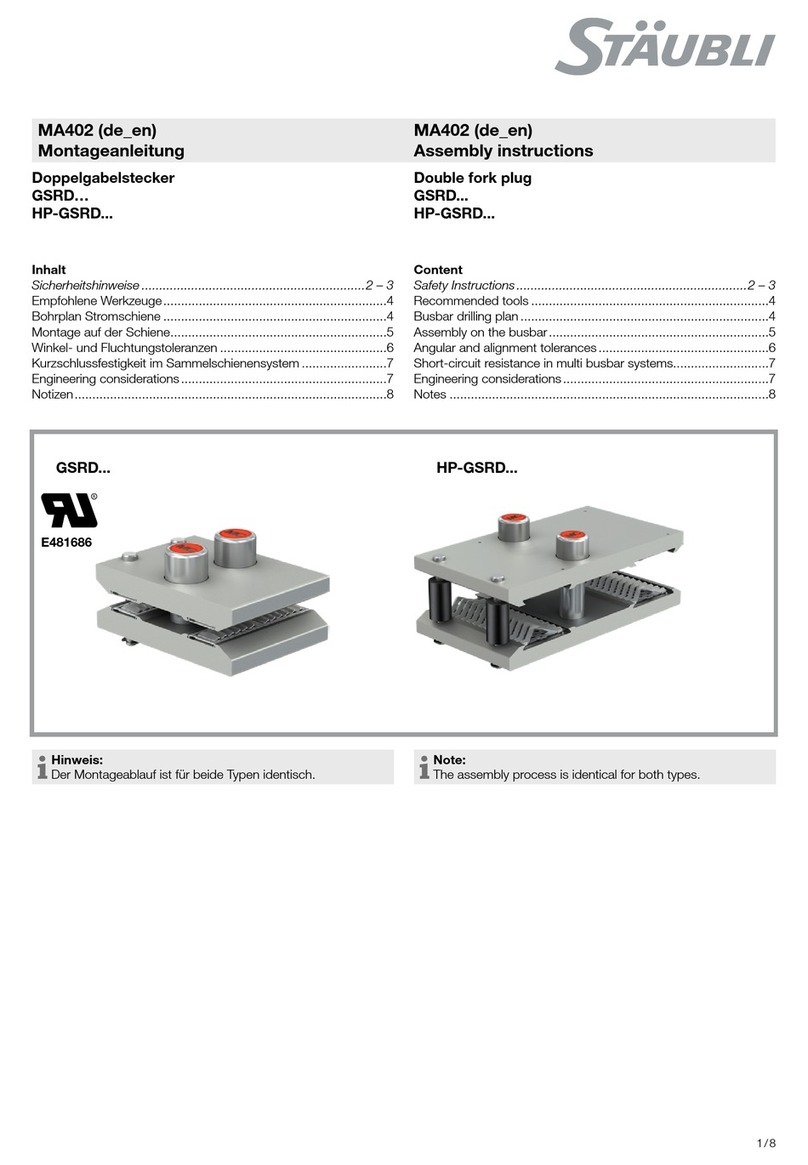 Staubli GSRD Series Assembly instructions