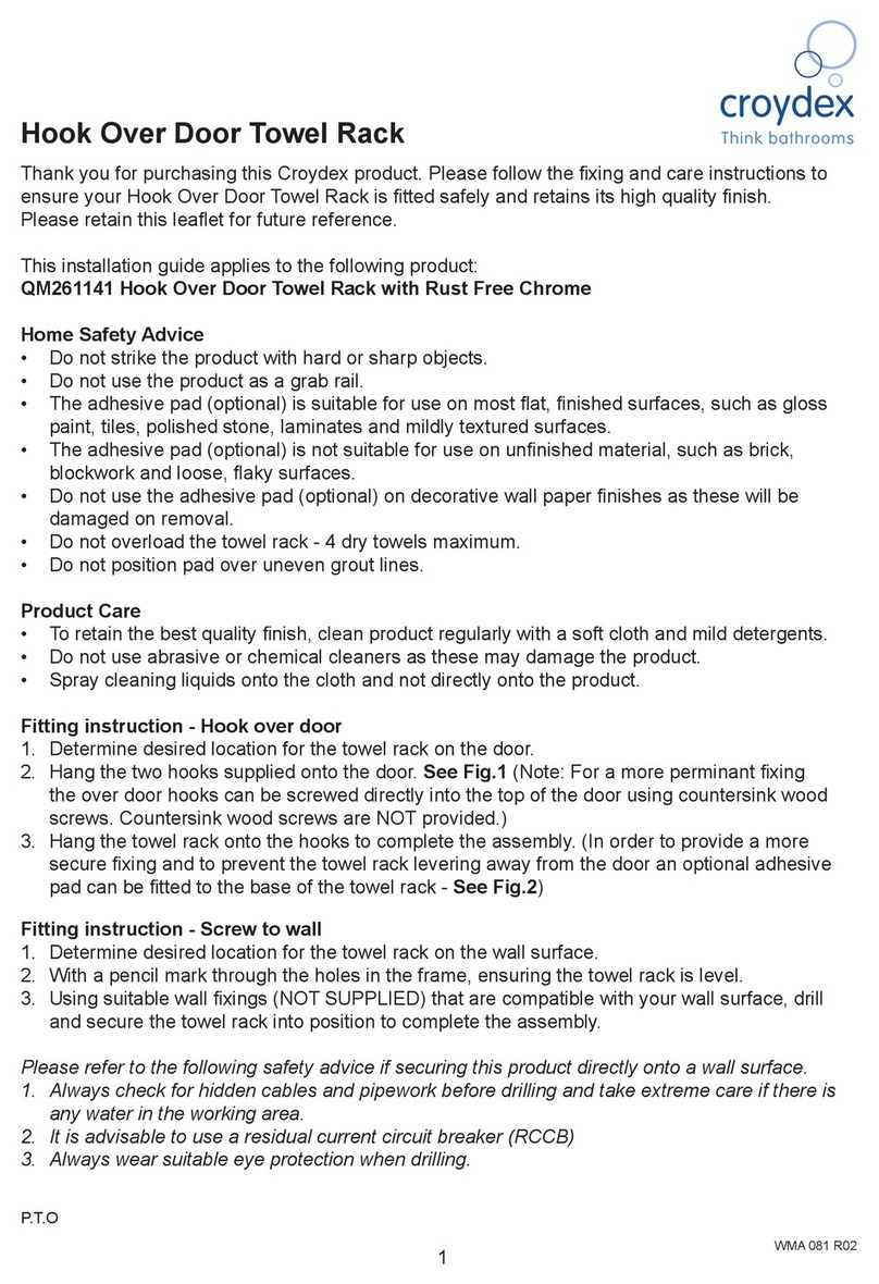 Croydex QM261141 quick start guide