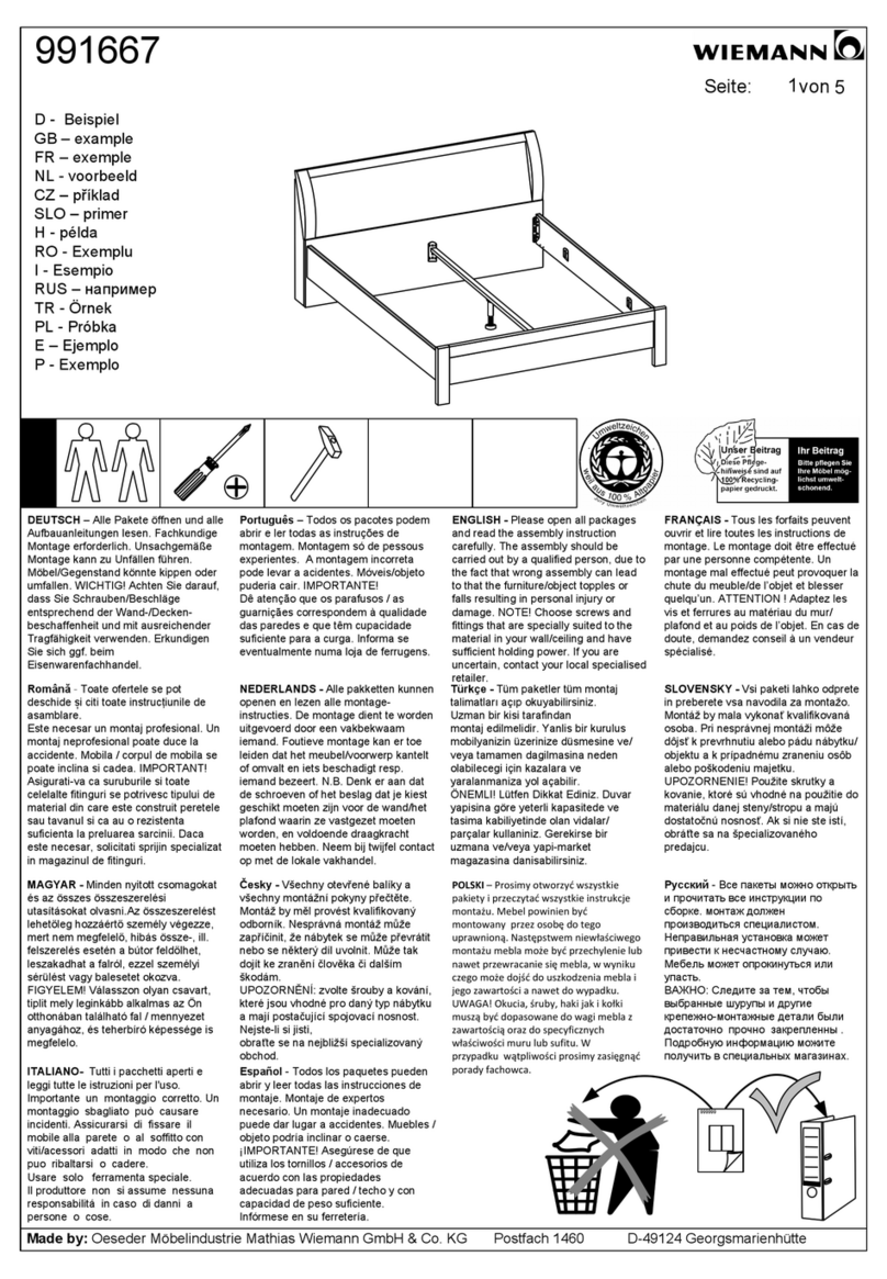 WIEMANN 991667 Assembly instructions WIEMANN 991667 Assembly instructions