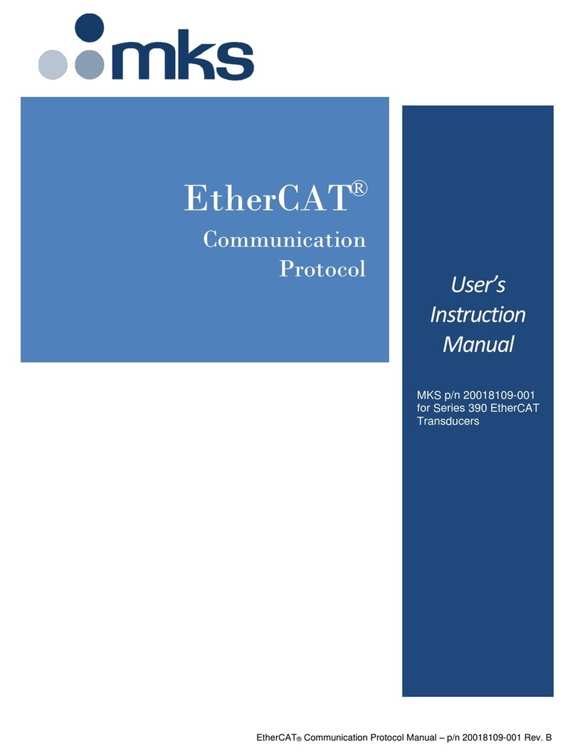 MKS EtherCAT 390 Series User instruction manual