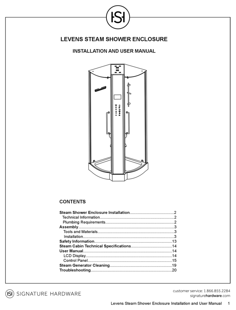 Signature Hardware LEVENS STEAM Installation and user manual