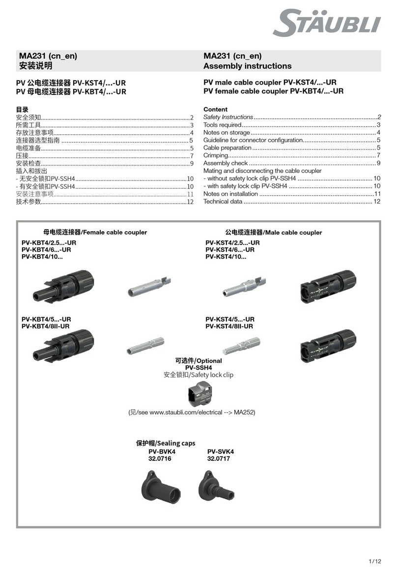 Staubli PV-KST4 UR Series User manual