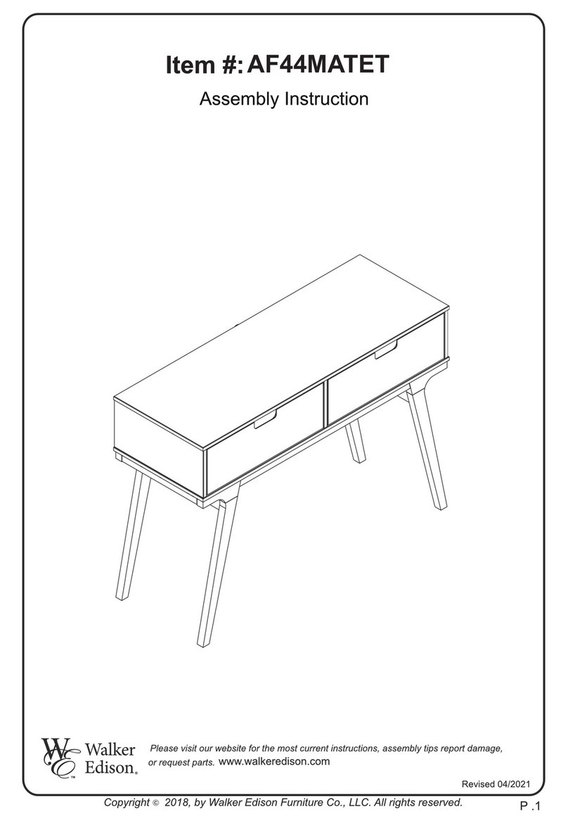 Walker Edison AF44MATET User manual