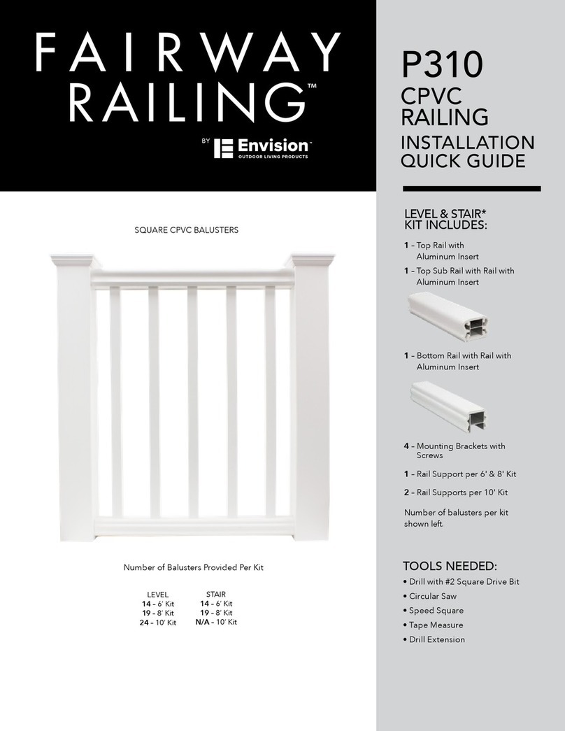 Envision Fairway Railing P310 Installation quick guide