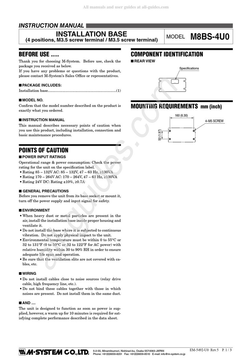 M-system M8BS-4U0 instruction manual