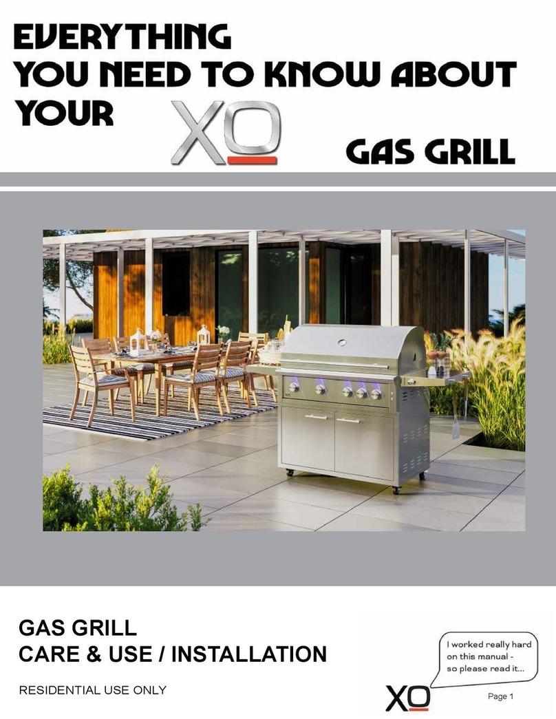 Xo XOGRILL30L Care & use/installation