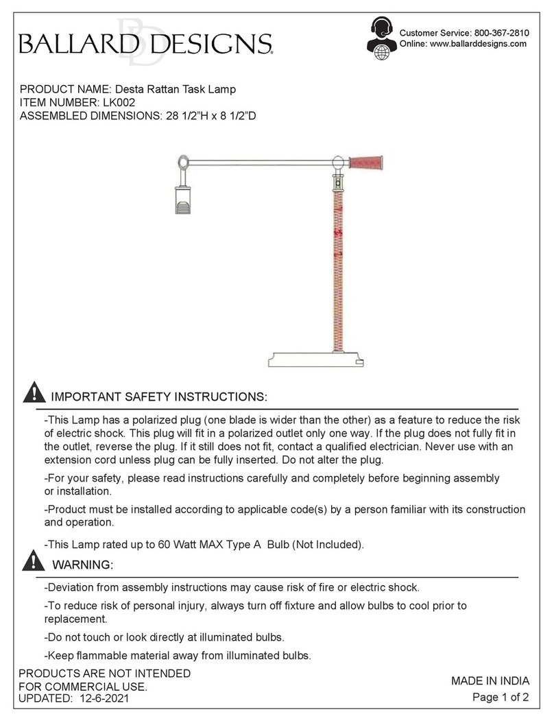 Ballard Designs LK002 instructions