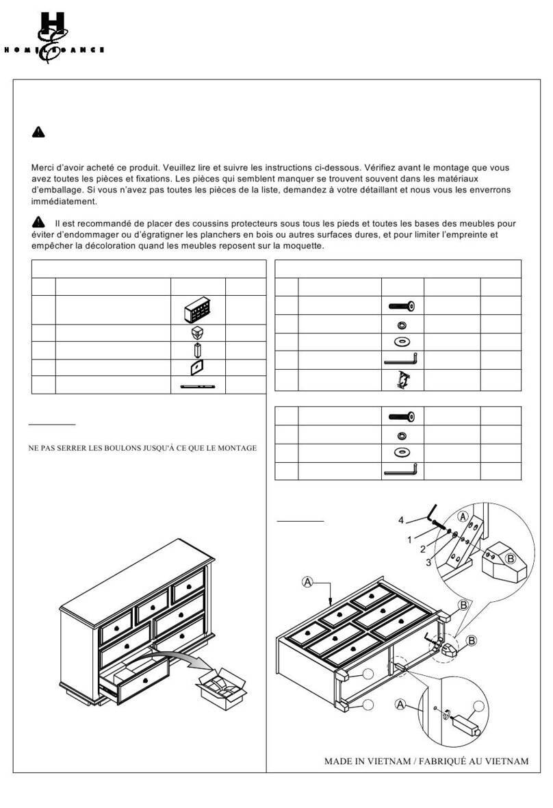 Homelegance 1615-5 Assembly instructions