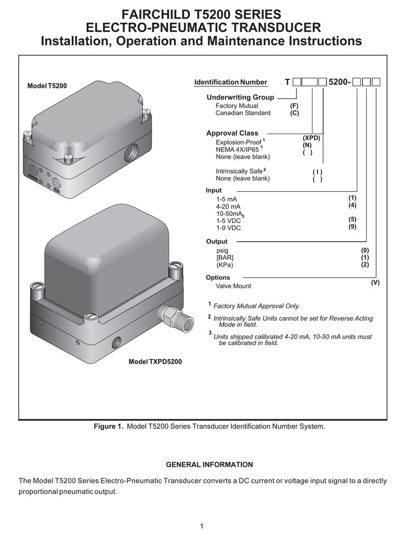 Fairchild T5200 Series Installation, operation and maintenance instructions