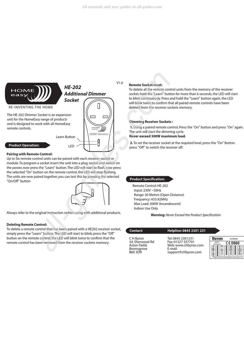 Home Easy HE-202 quick start guide