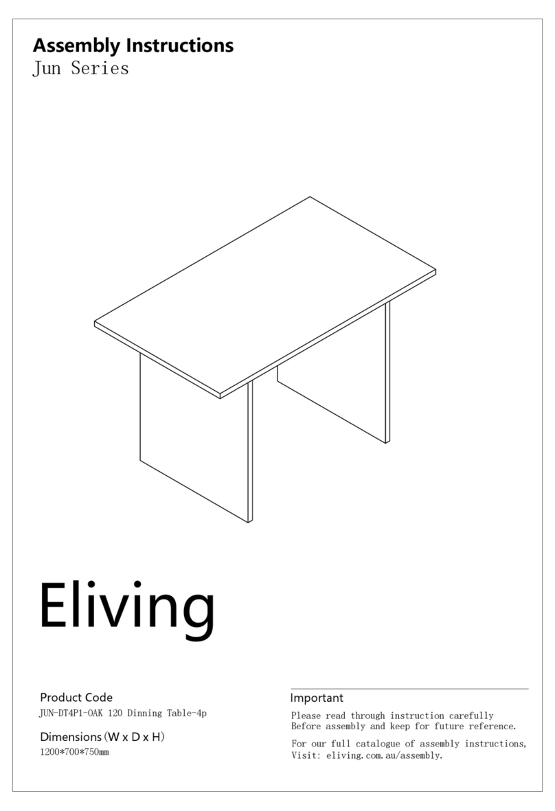 eliving FURNITURE Jun Series Assembly instructions eliving FURNITURE Jun Series Assembly instructions