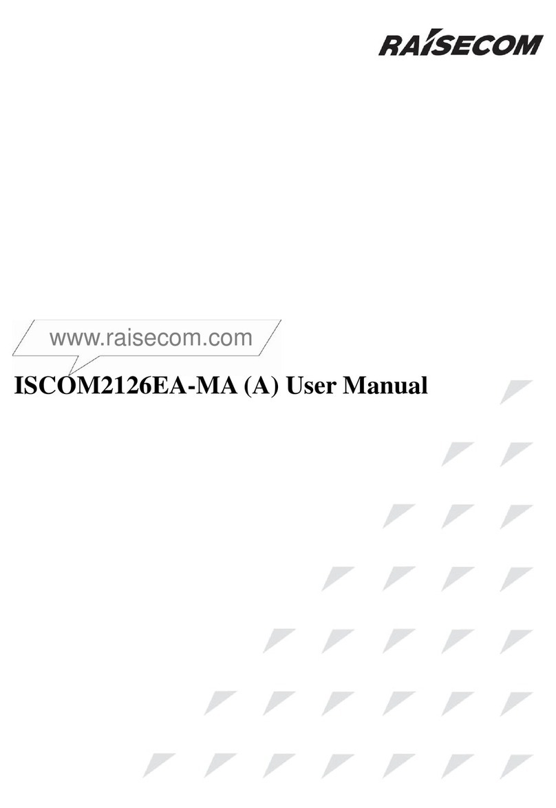 Raisecom ISCOM2126EA-MA A User manual Raisecom ISCOM2126EA-MA A User manual
