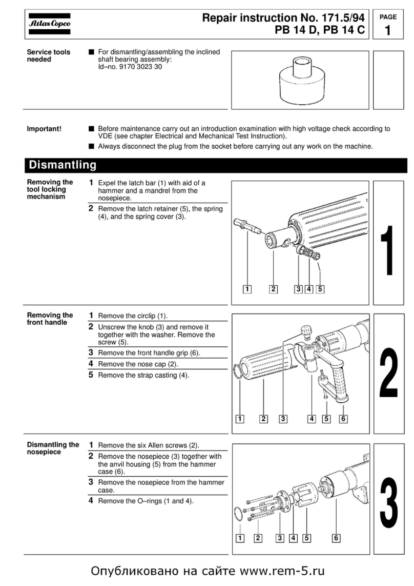 Atlas Copco PB 14 D User manual