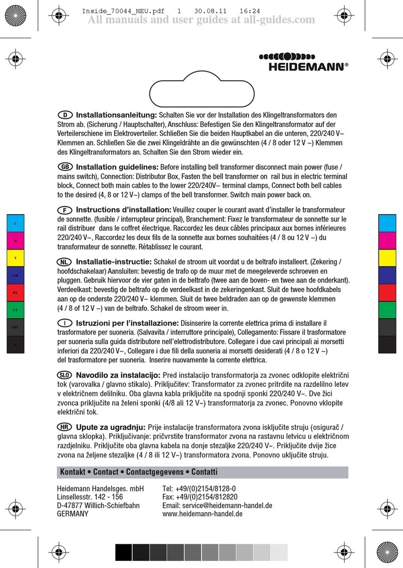 Heidemann 70044 Installation guidelines Heidemann 70044 Installation guidelines