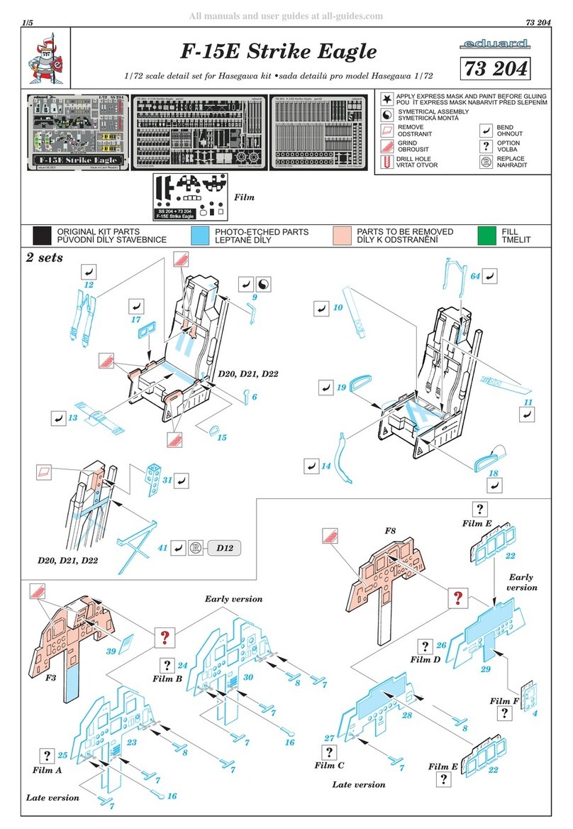 Eduard F-15E Strike Eagle seat Assembly instructions