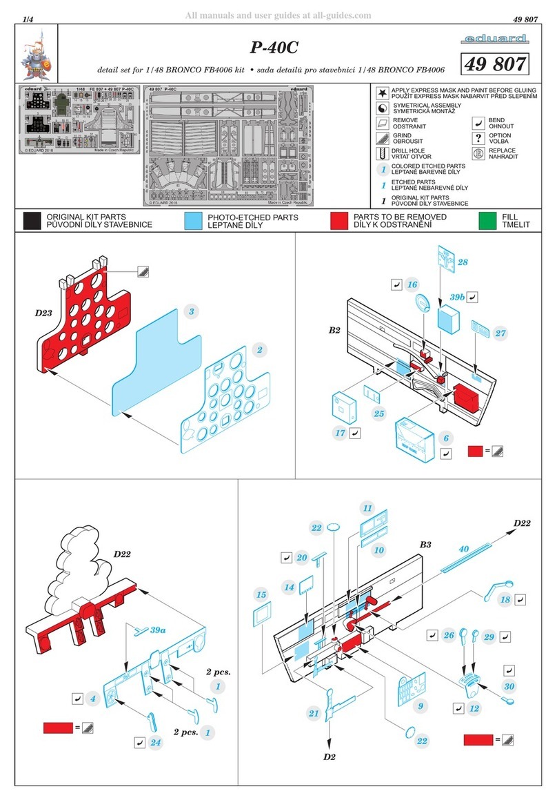 Eduard P-40C Assembly instructions